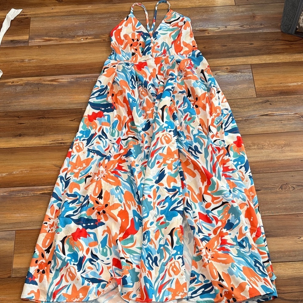 Vibrant Multicolor Maxi Dress